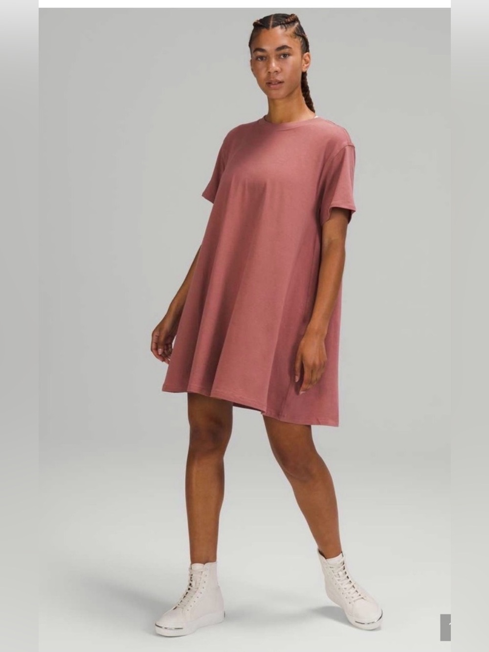 Lululemon All Yours Tee Dress Spiced Chai Pink A-Line Oversized Size 14